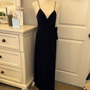 Misa Los Angeles Navy Size Medium Veronika Wrap Dress NWT